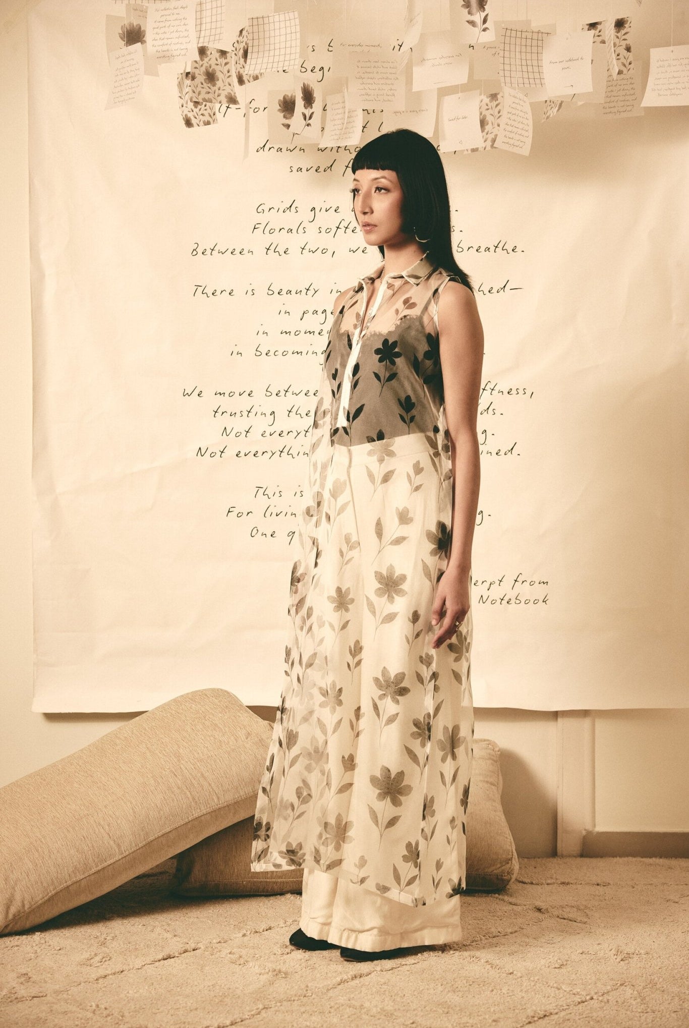 AN Floral Organza Dress - CiceroniKurta, Everyday WearATBW