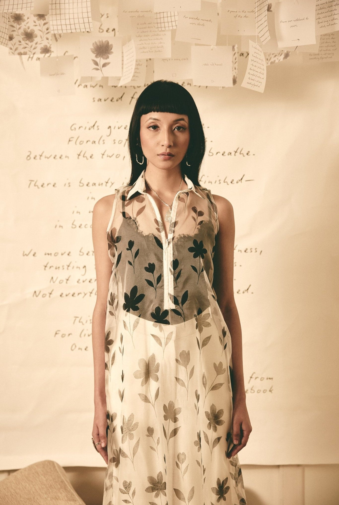AN Floral Organza Dress - CiceroniKurta, Everyday WearATBW