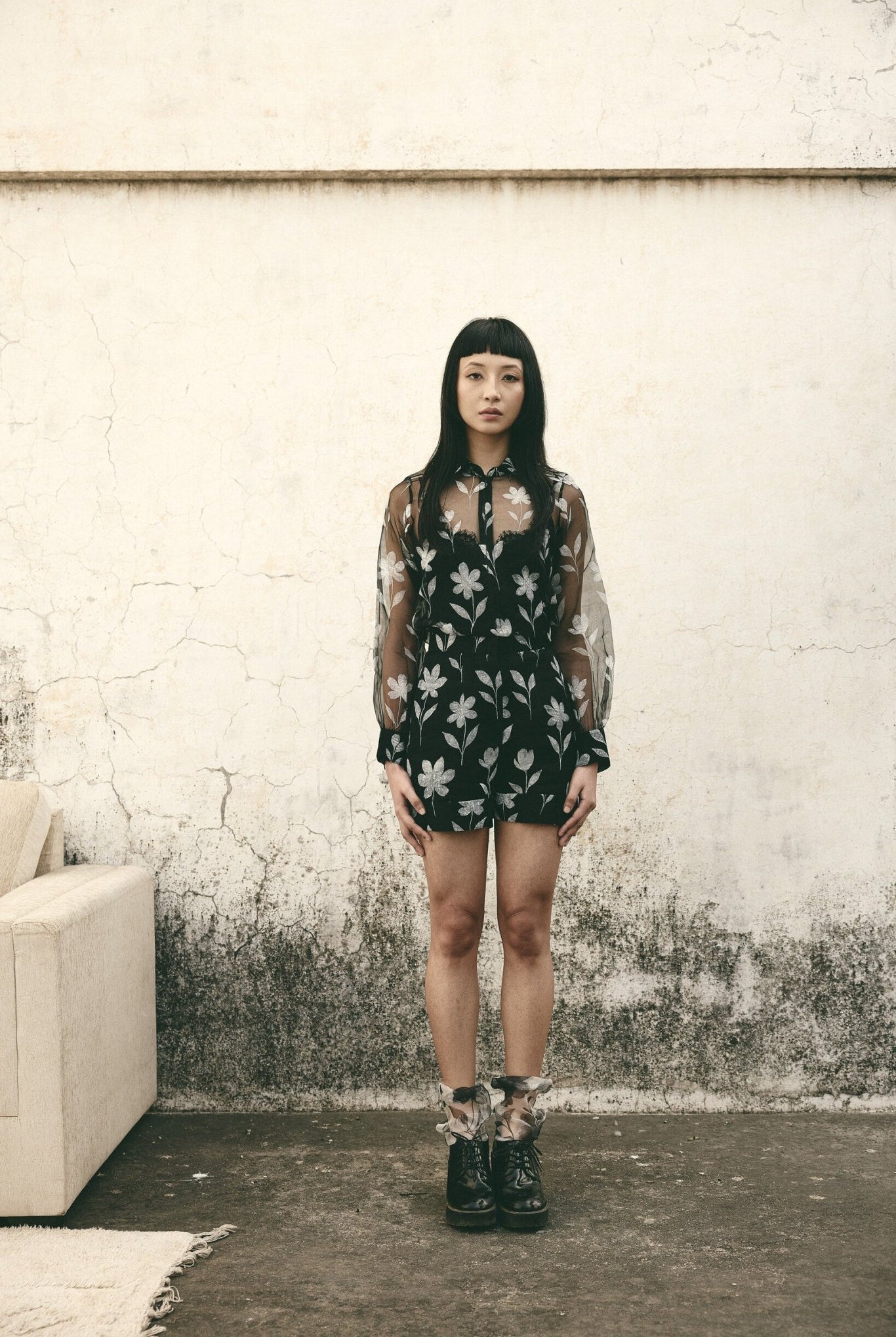 AN Floral Organza Shorts - CiceroniShortsATBW