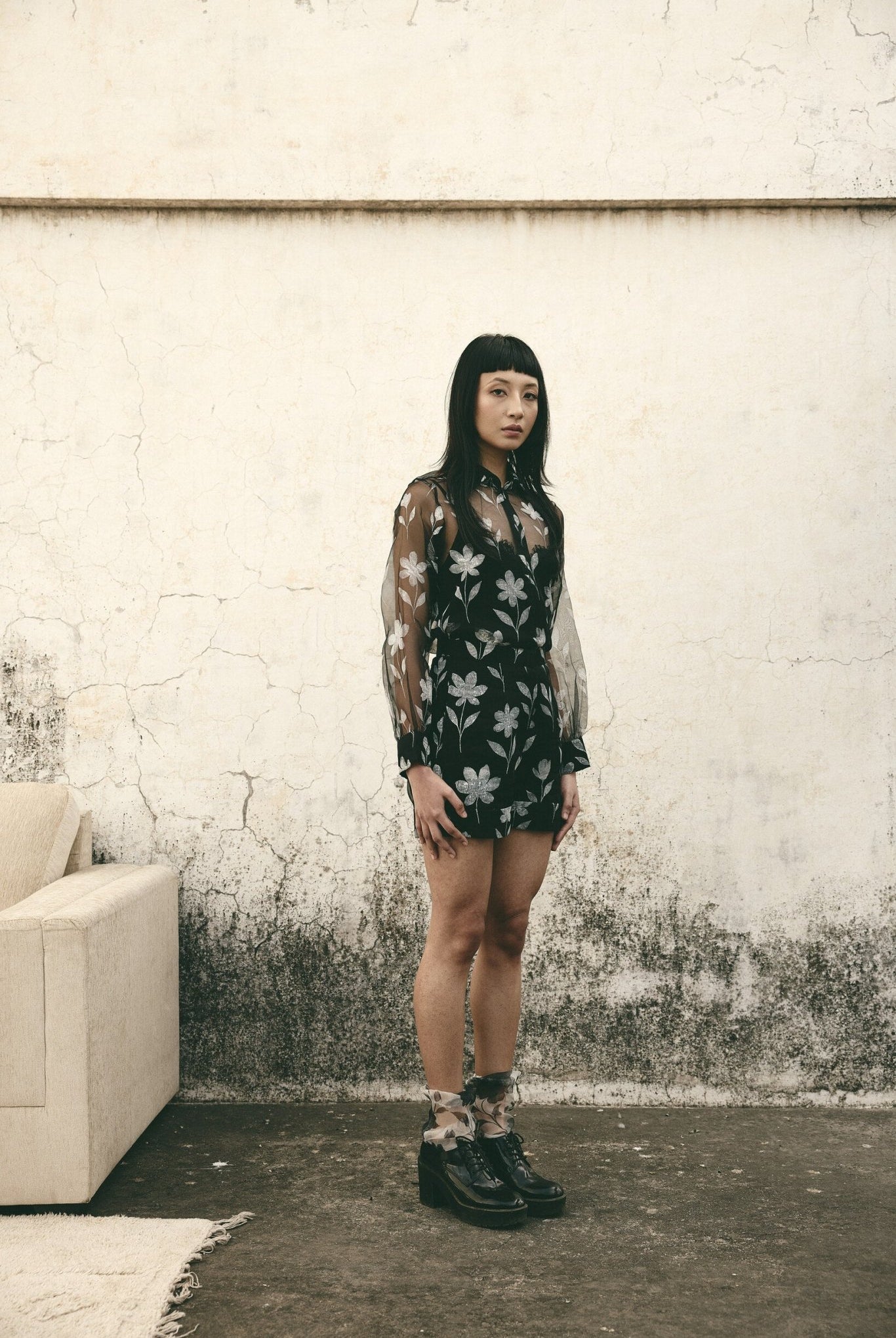 AN Floral Organza Shorts - CiceroniShortsATBW