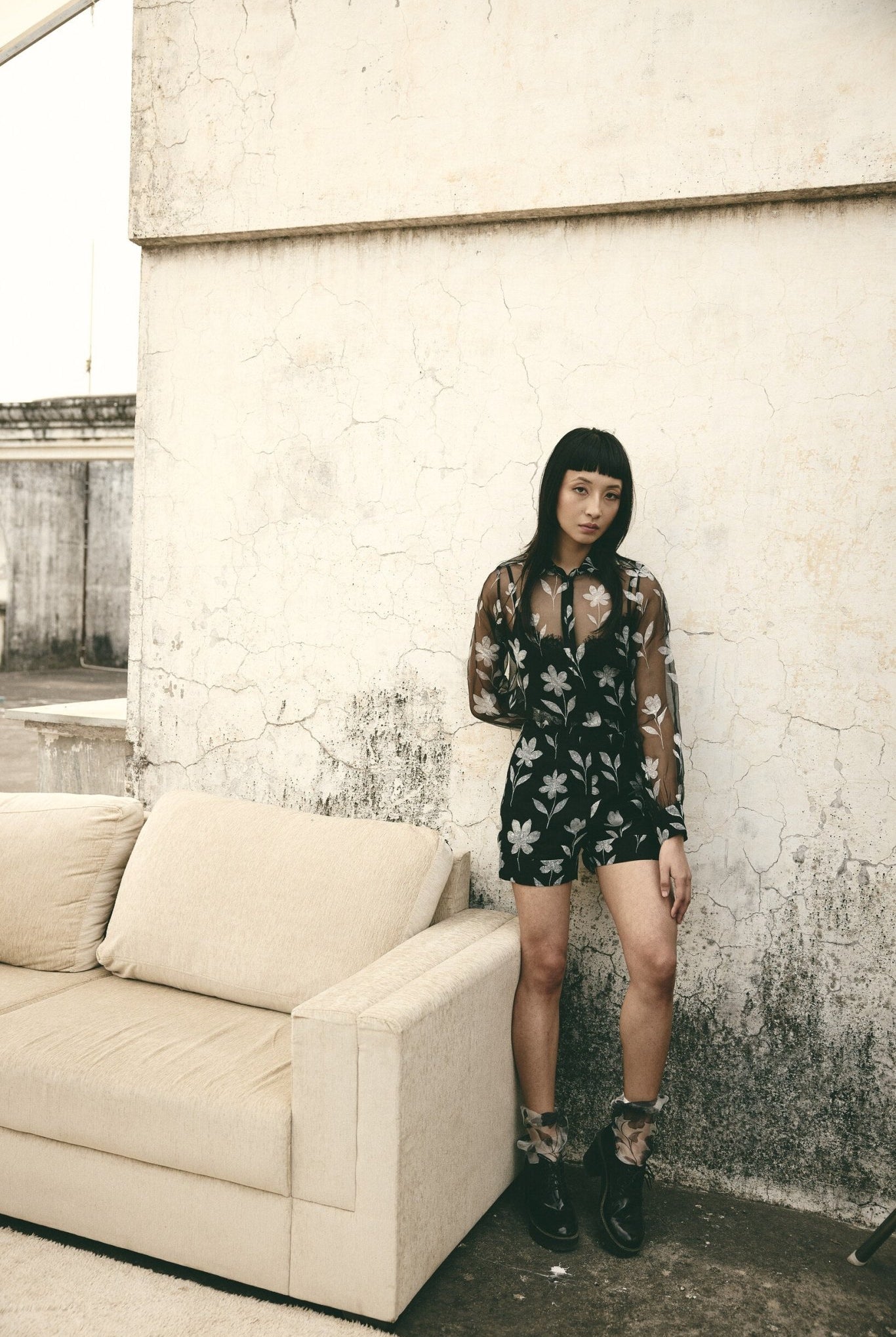 AN Floral Organza Shorts - CiceroniShortsATBW