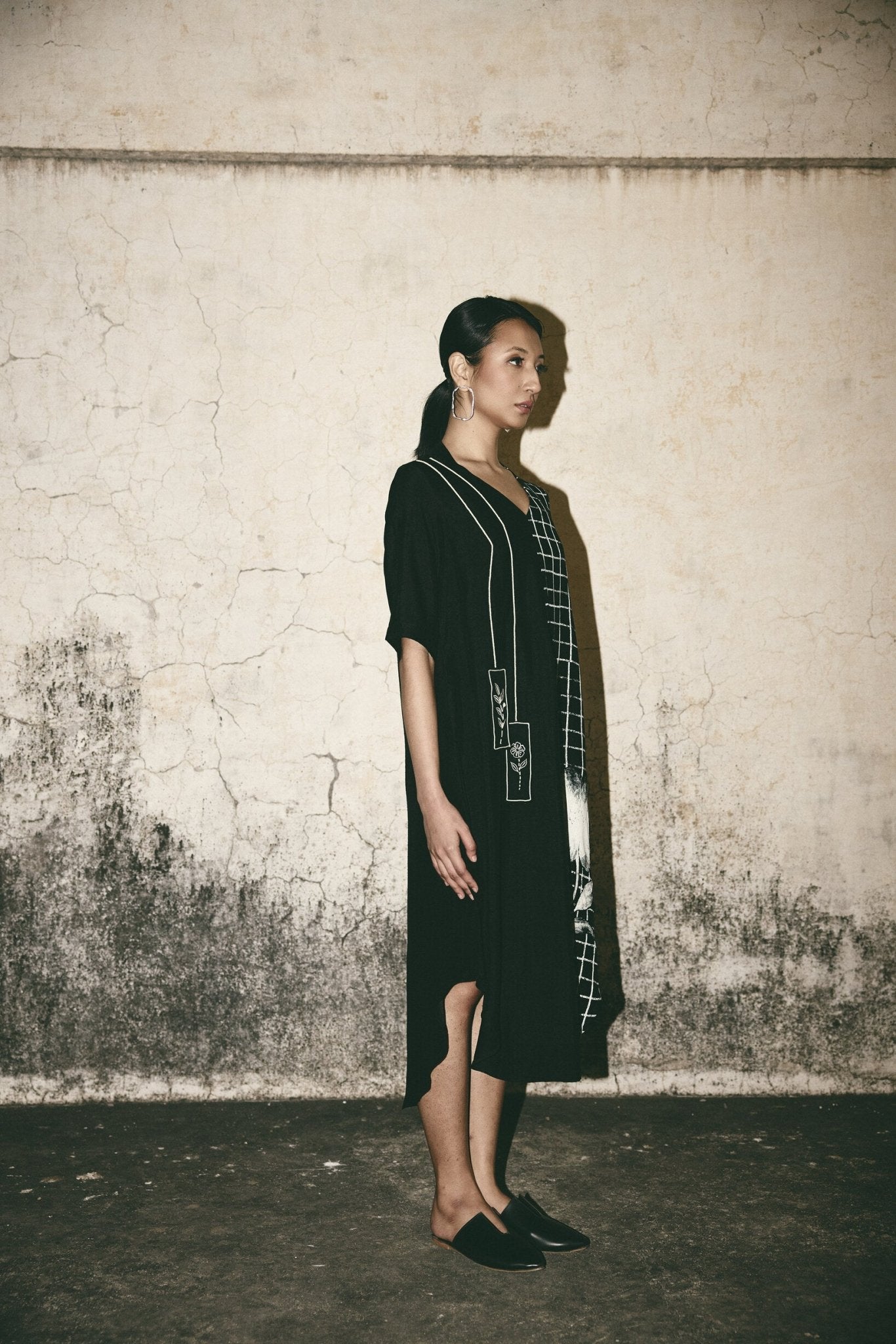 AN Grid Bloom Kaftan - CiceroniDressesATBW
