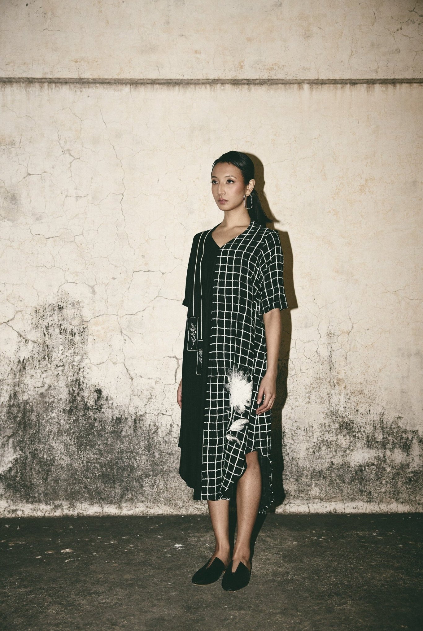 AN Grid Bloom Kaftan - CiceroniDressesATBW