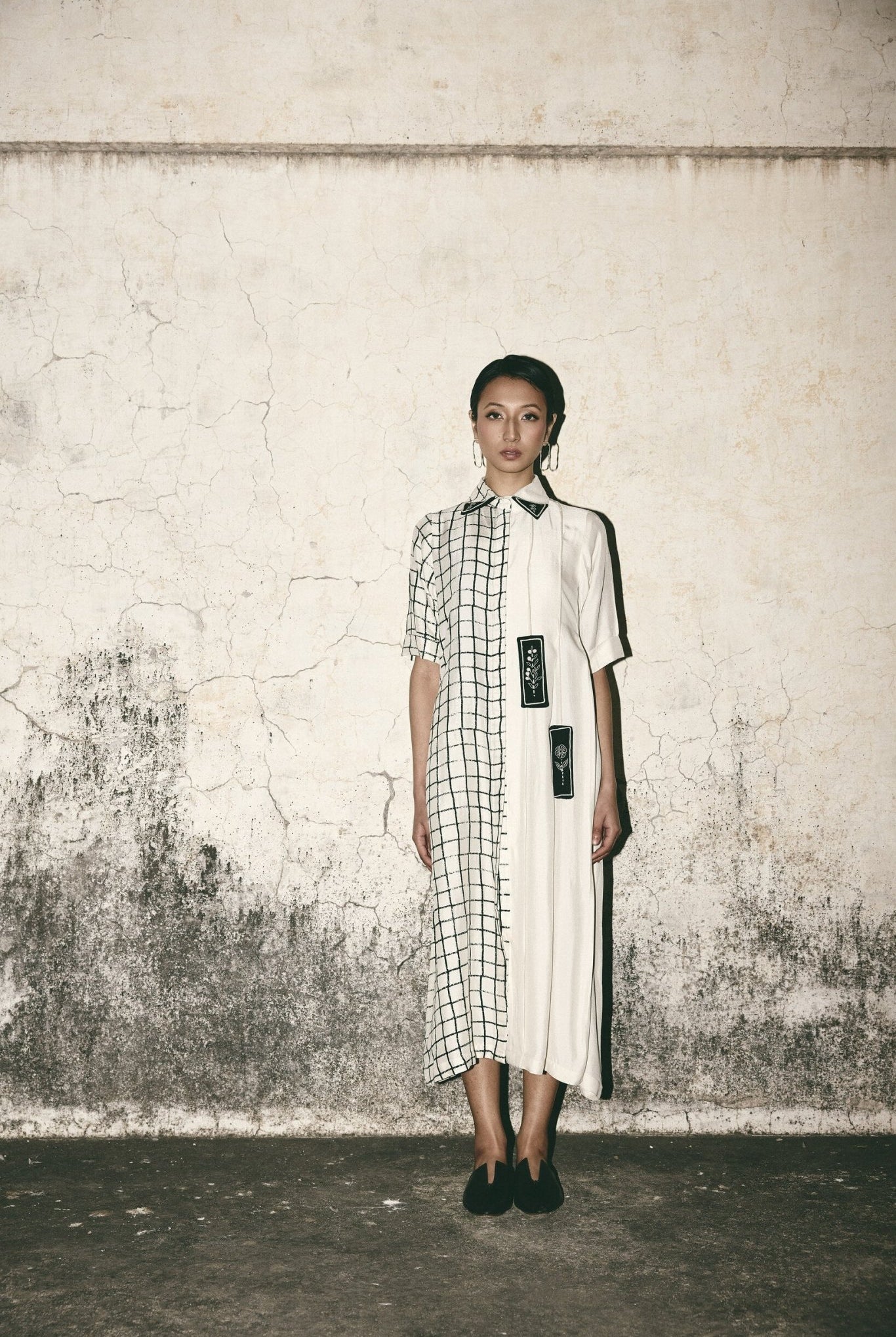 AN Grid Pleat Dress - CiceroniDressesATBW