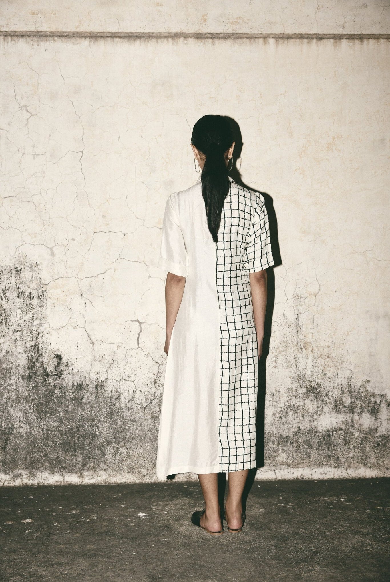 AN Grid Pleat Dress - CiceroniDressesATBW