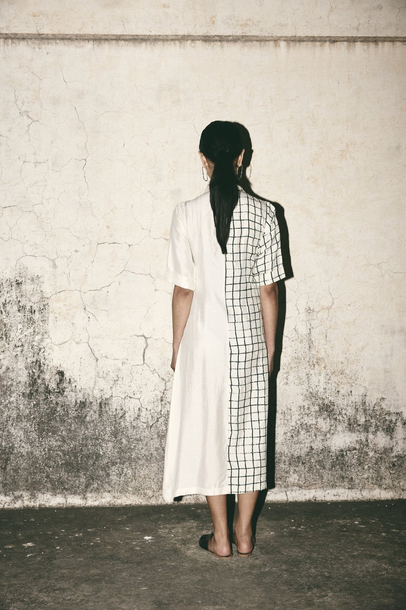 AN Grid Pleat Dress - CiceroniDressesATBW