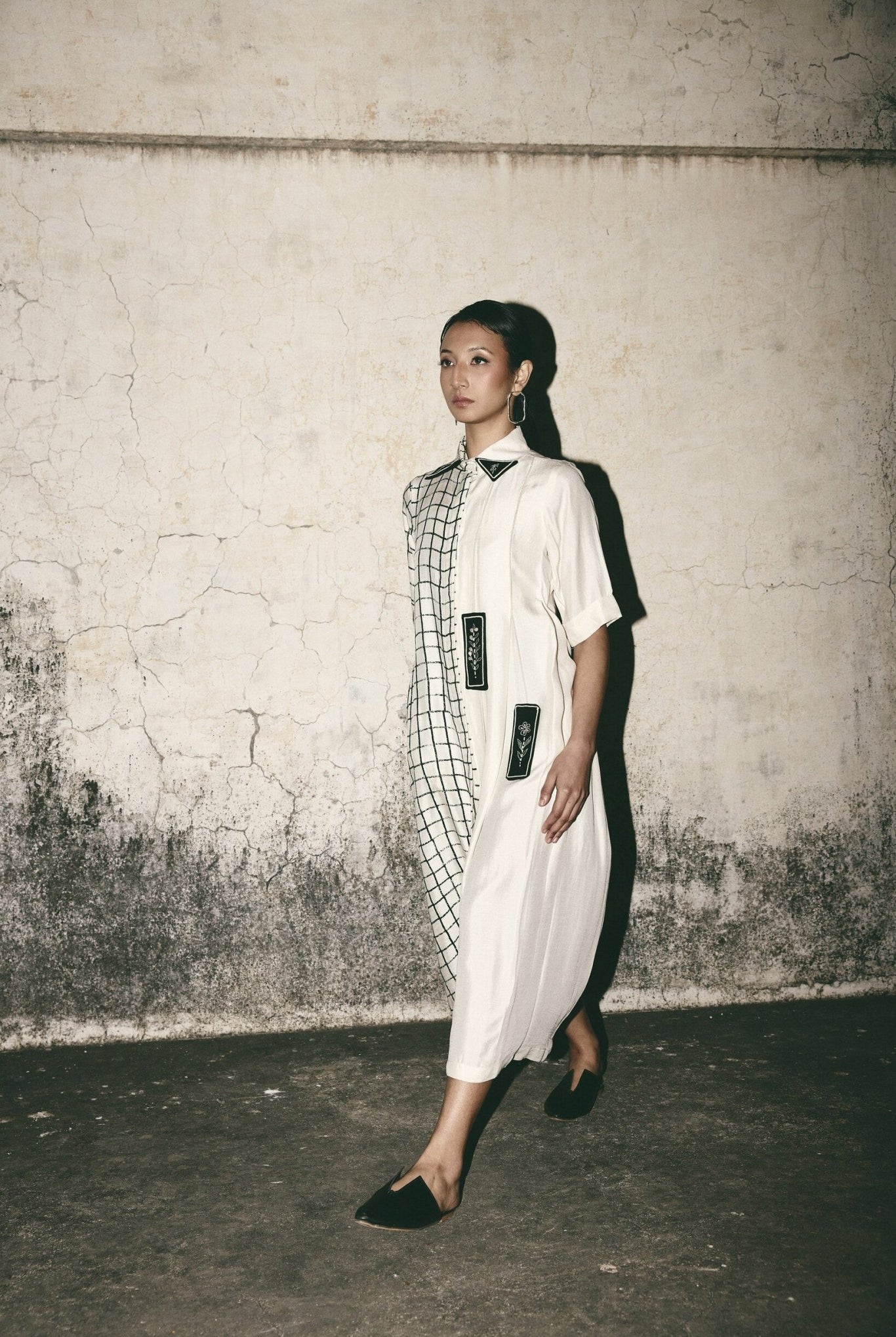 AN Grid Pleat Dress - CiceroniDressesATBW