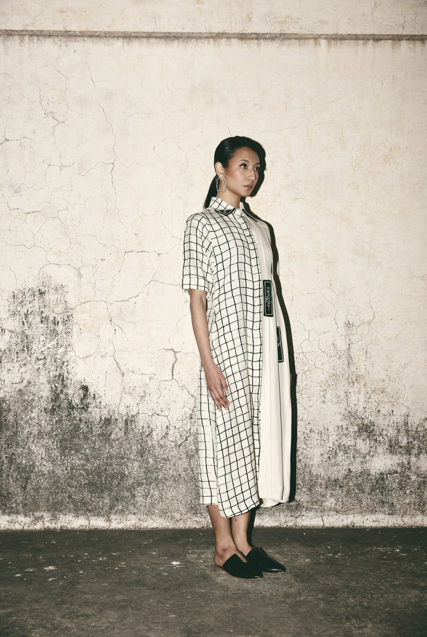 AN Grid Pleat Dress - CiceroniDressesATBW