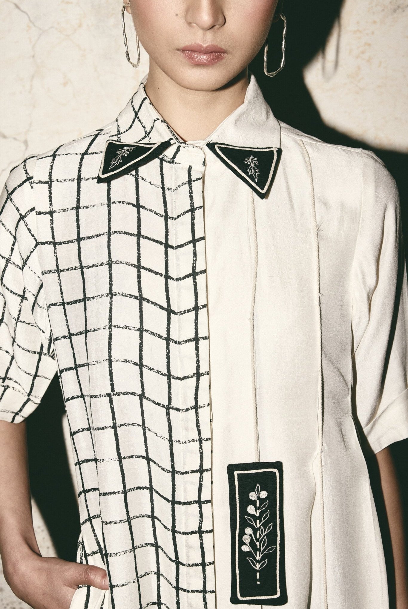 AN Grid Pleat Dress - CiceroniDressesATBW
