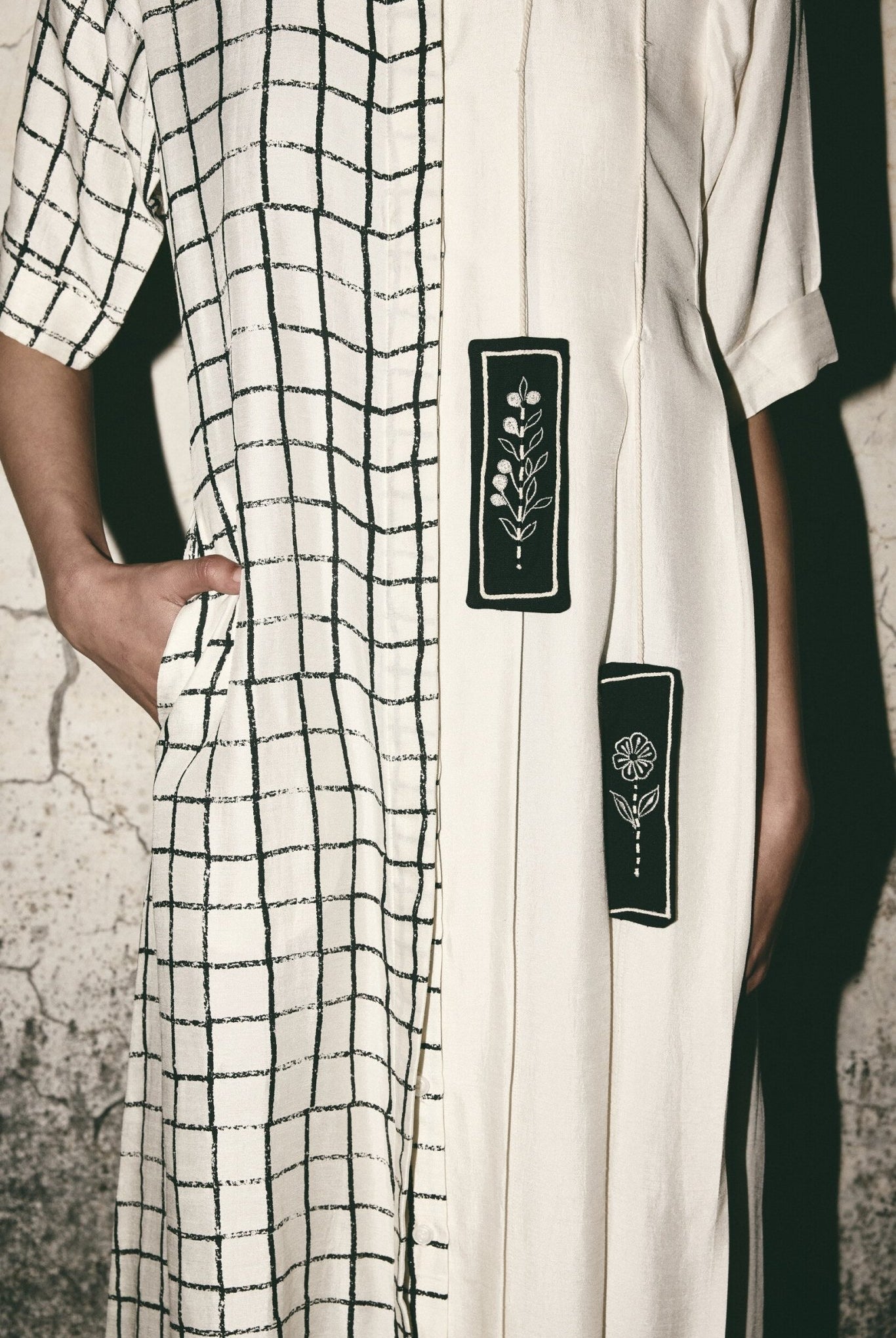 AN Grid Pleat Dress - CiceroniDressesATBW