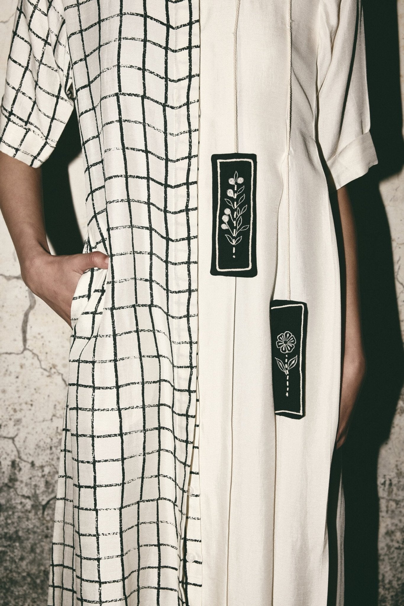 AN Grid Pleat Dress - CiceroniDressesATBW