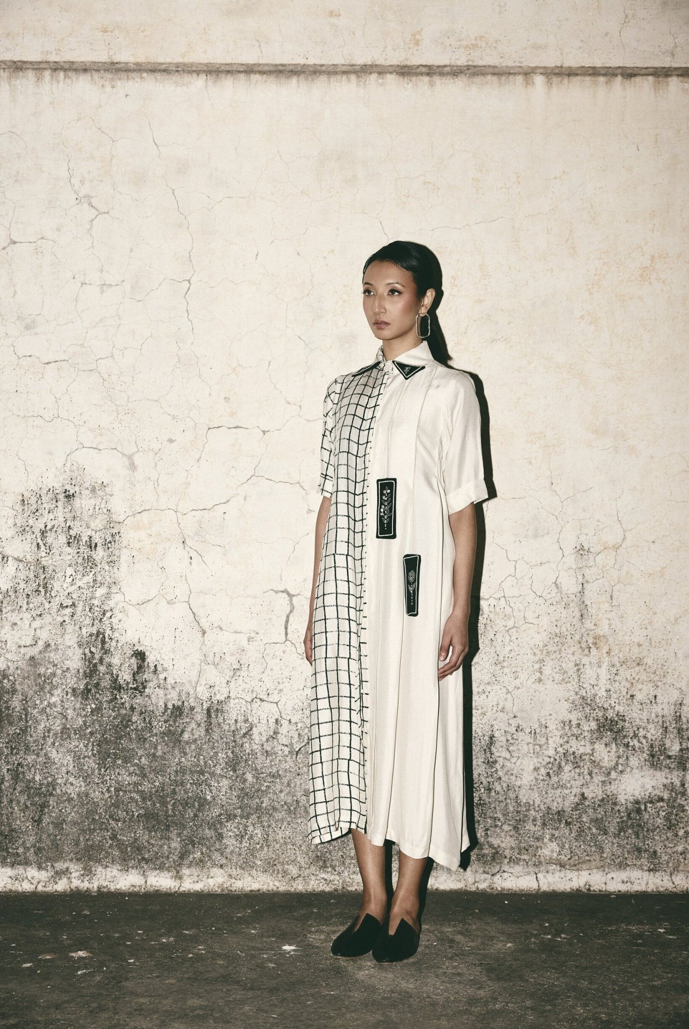 AN Grid Pleat Dress - CiceroniDressesATBW