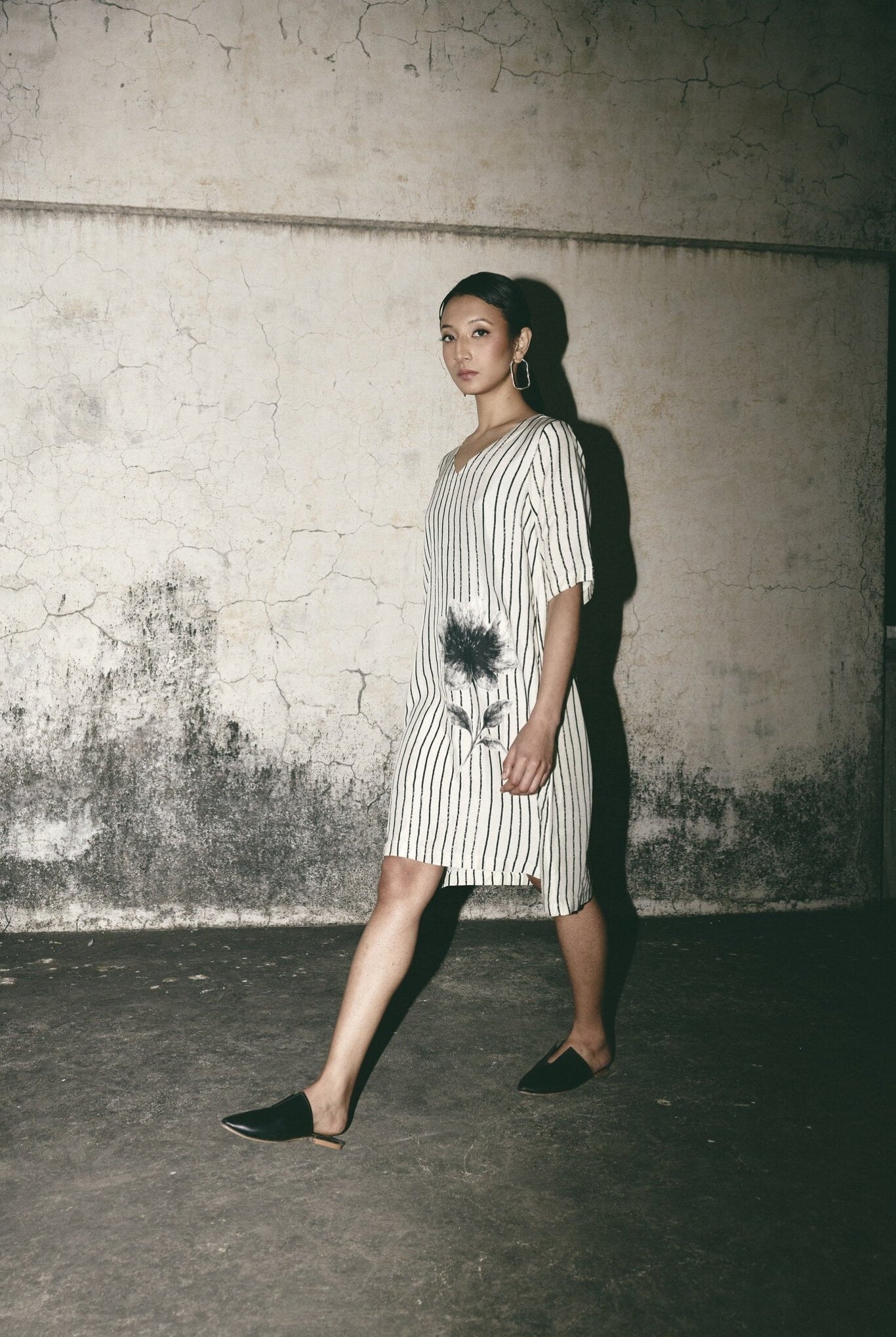 AN Stripe Bloom Dress - CiceroniDressesATBW