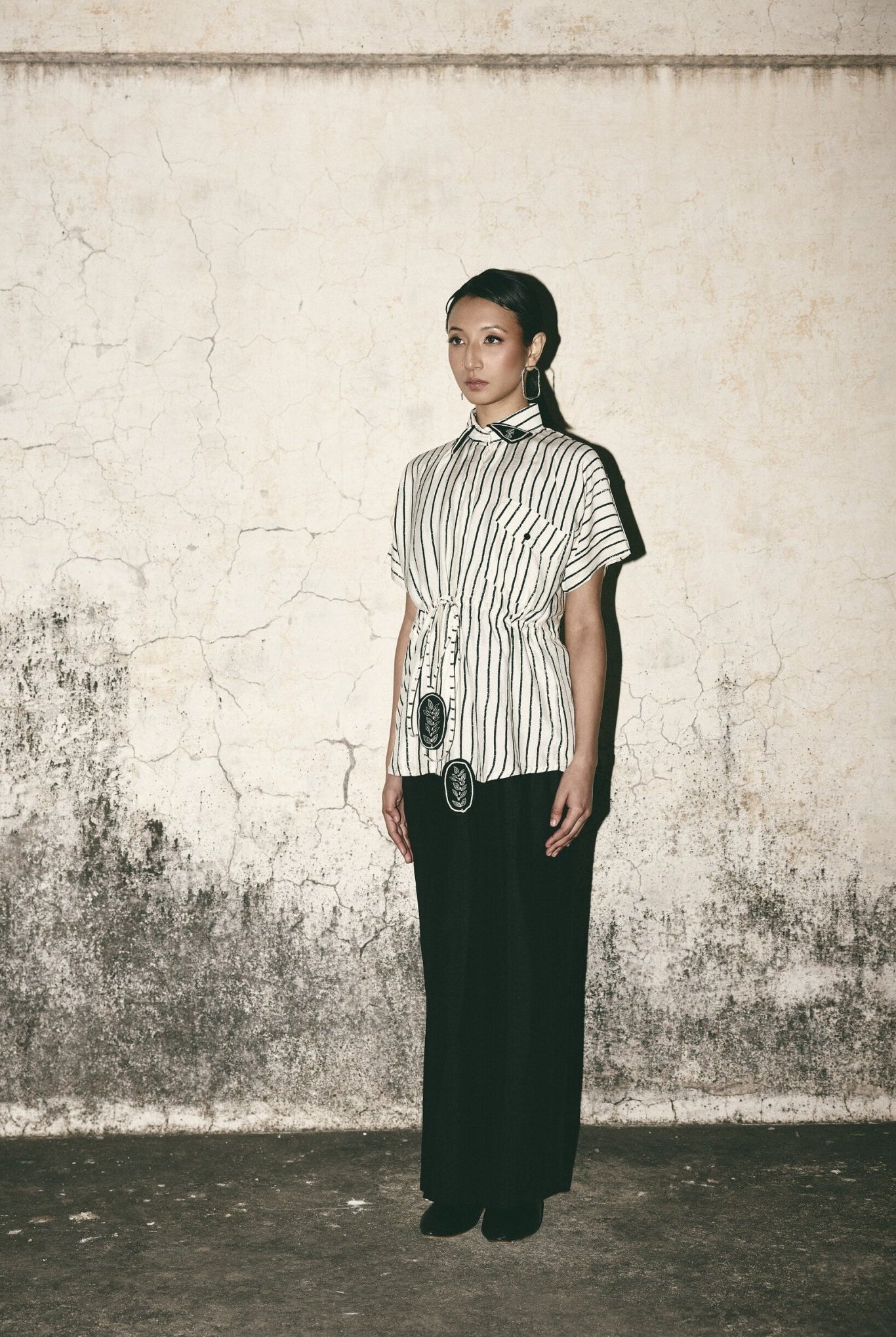 AN Stripe Tie Up Shirt Set - CiceroniCo - ord SetATBW