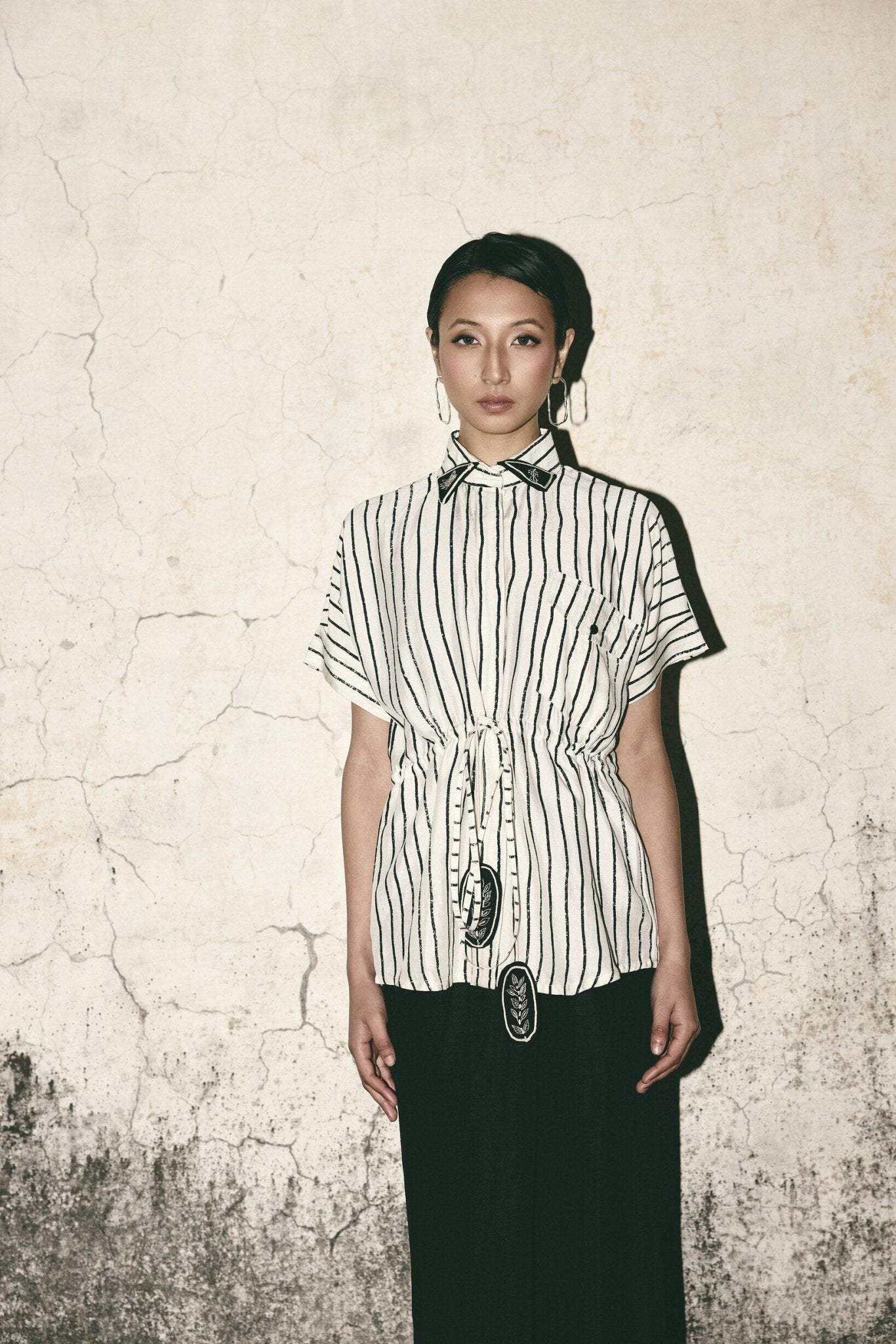 AN Stripe Tie Up Shirt - CiceroniWomen ShirtsATBW