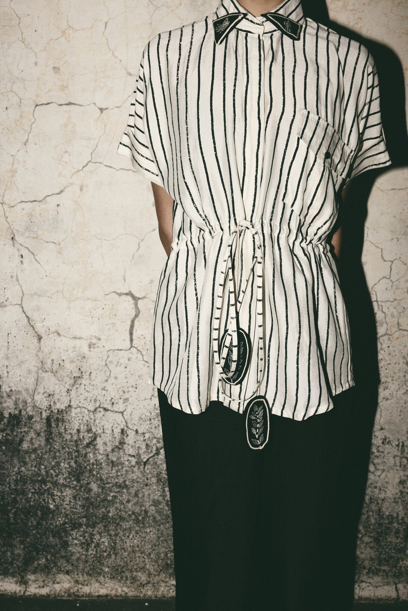 AN Stripe Tie Up Shirt - CiceroniWomen ShirtsATBW