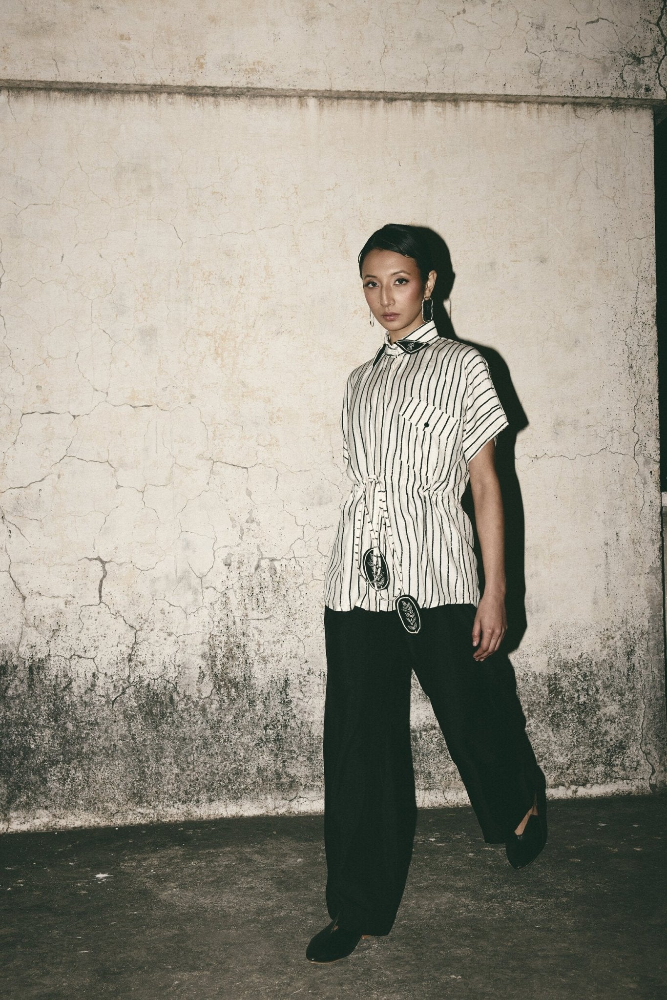 AN Stripe Tie Up Shirt - CiceroniWomen ShirtsATBW