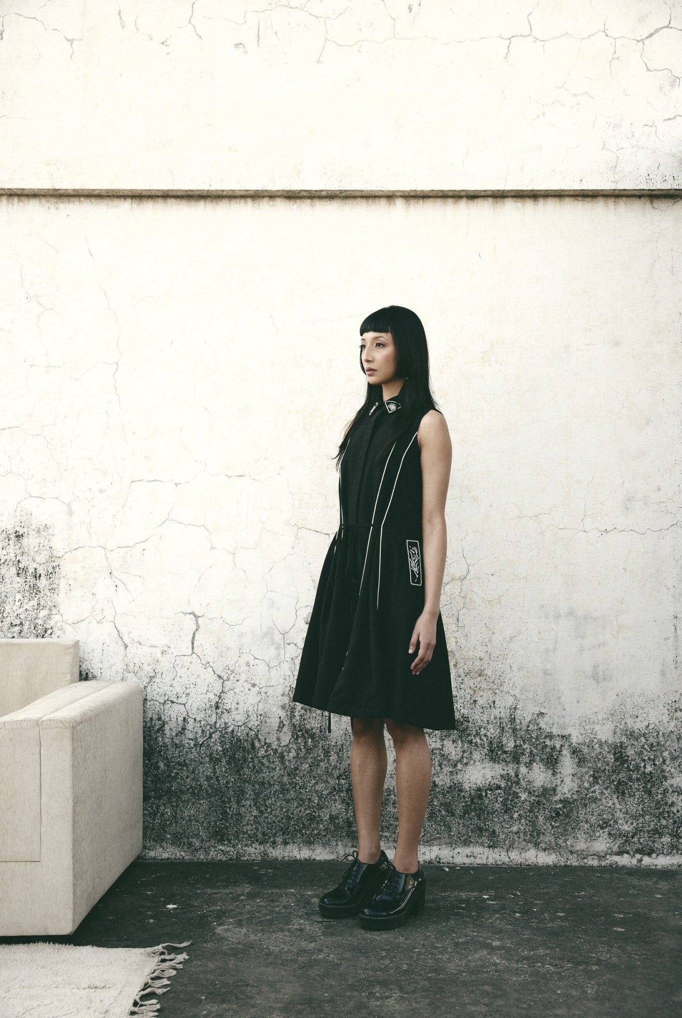 AN Trench Dress Black - CiceroniDressesATBW