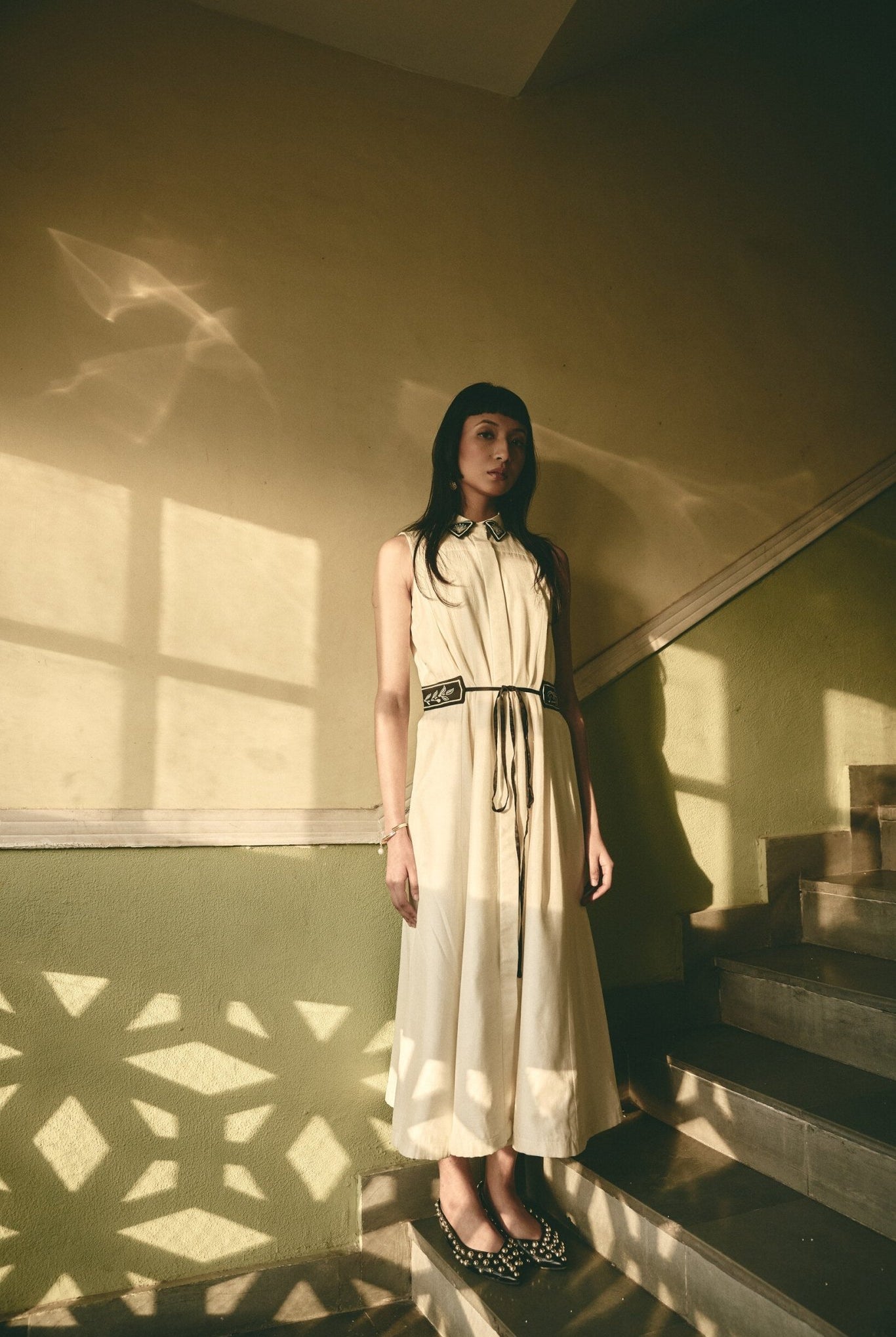AN Trench Dress - White - CiceroniDressesATBW