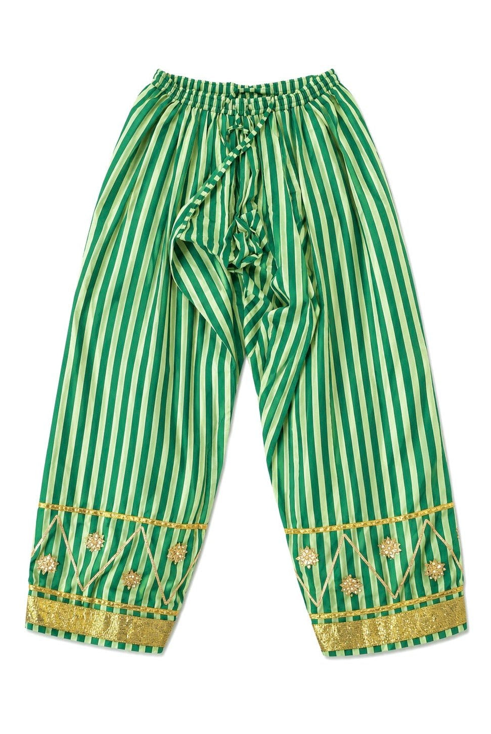 Anaaro - green multicolor gota hand embroidered hand block printed kurta set with dupatta - CiceroniKurta Set, Festive WearAnaaro