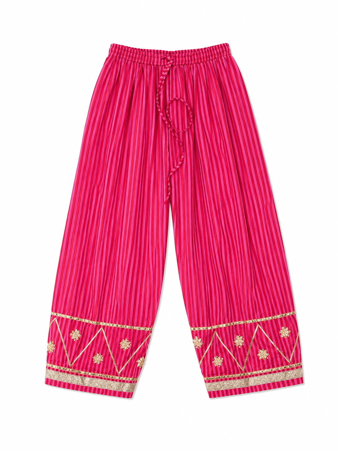 Anaaro - multicolor gota hand embroidered hand block printed kurta set with dupatta - CiceroniKurta Set, Festive WearAnaaro