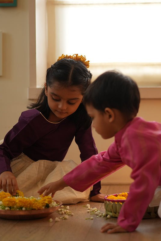 Anagha lehenga set in purple and white gold - CiceroniLehenga SetLove The World Today