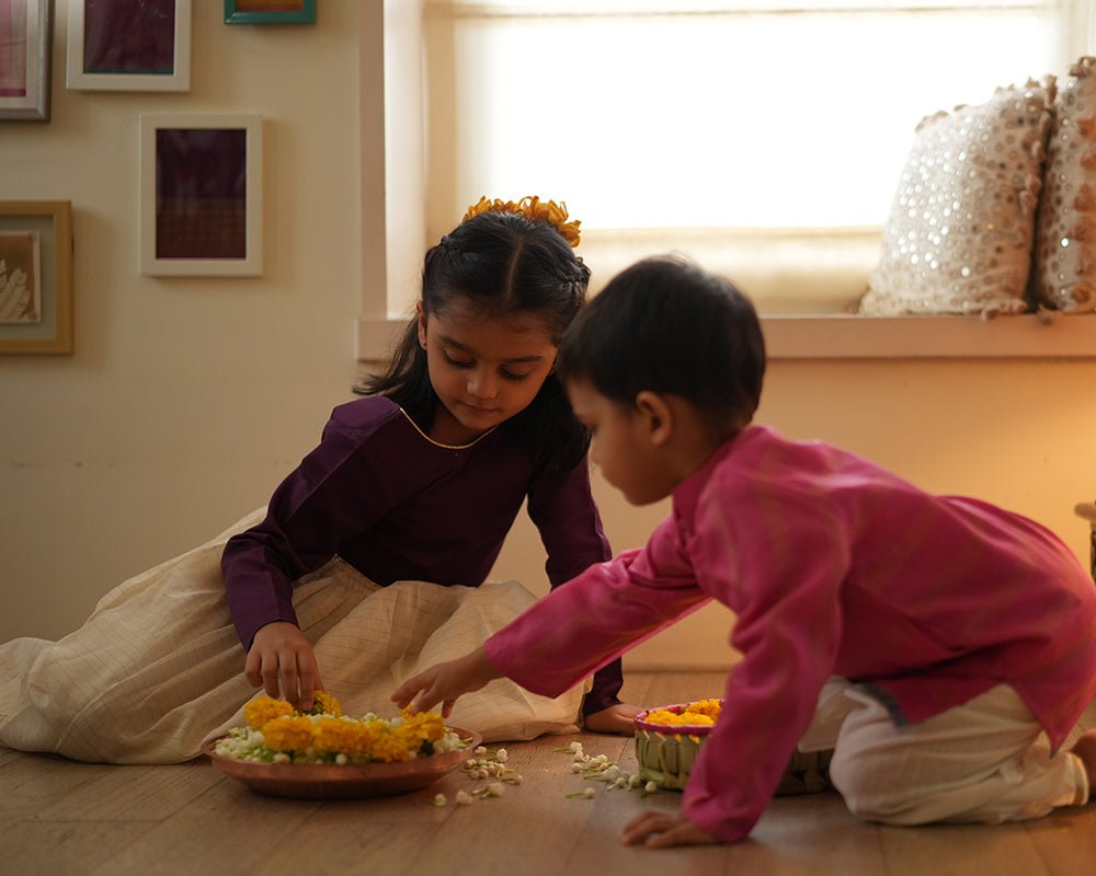 Anagha lehenga set in purple and white gold - CiceroniLehenga SetLove The World Today