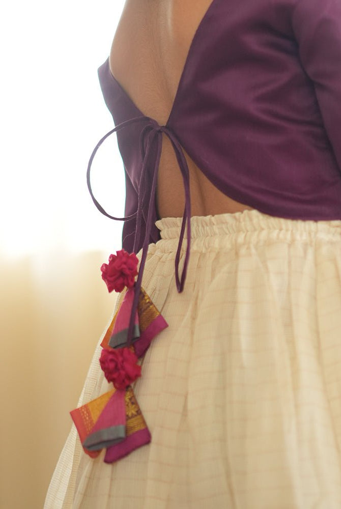 Anagha lehenga set in purple and white gold - CiceroniLehenga SetLove The World Today