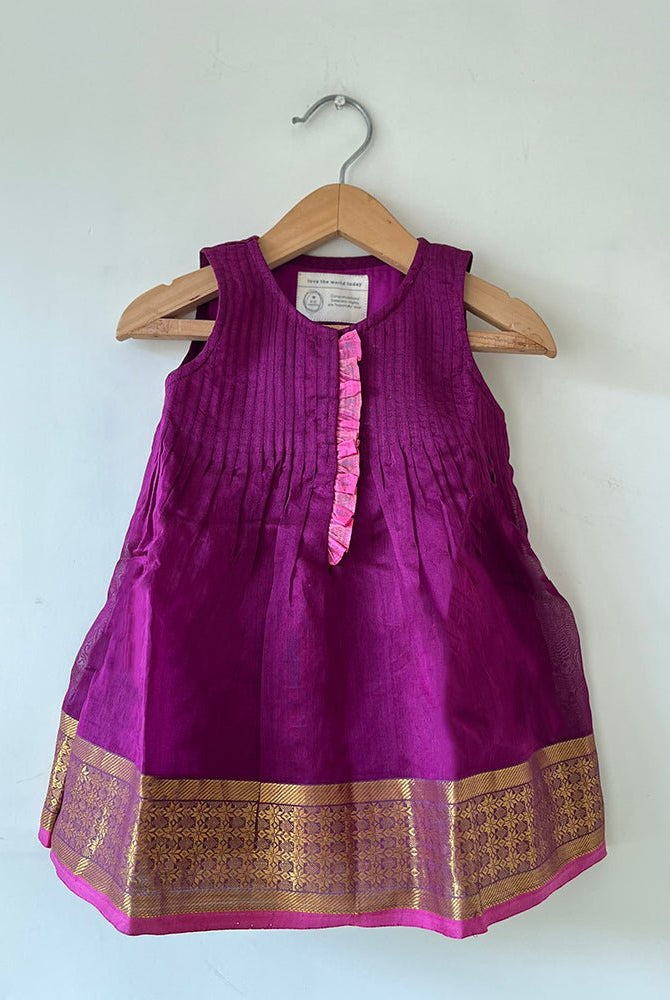 Anagha Purple Infant Pleated Festive Dress - CiceroniDressesLove The World Today