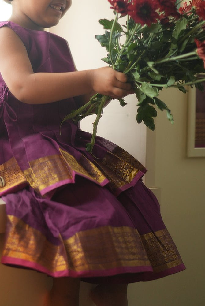 Anagha Sharara Co - ord Set in Purple - CiceroniKurta Set, Festive WearLove The World Today