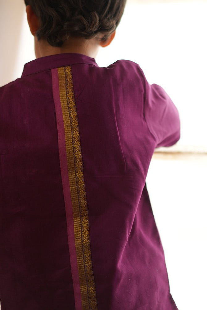 Anagha short indian kurta in purple - CiceroniKurta, Festive WearLove The World Today