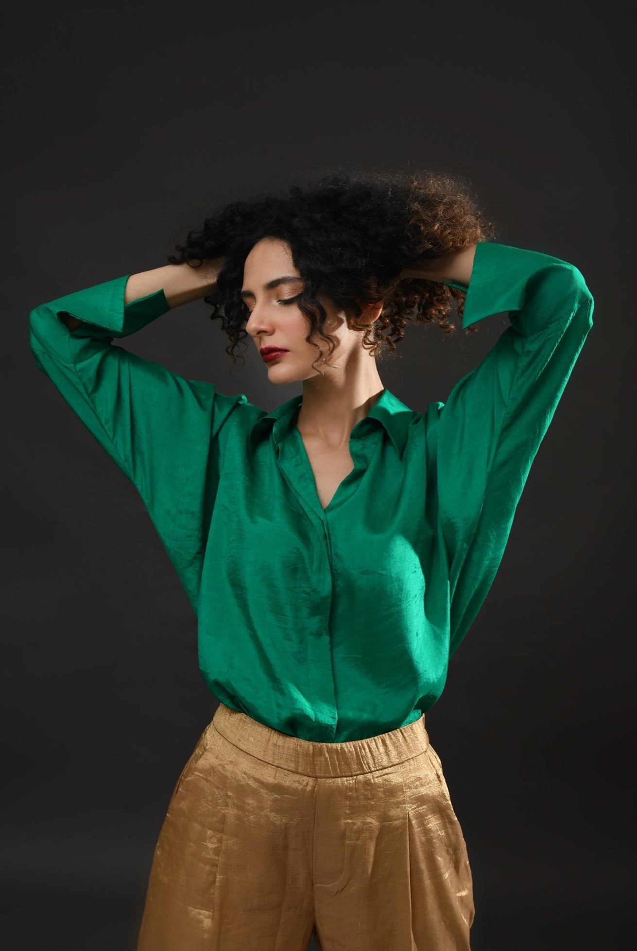 Angela Silk Shirt - CiceroniShirtsHiranya