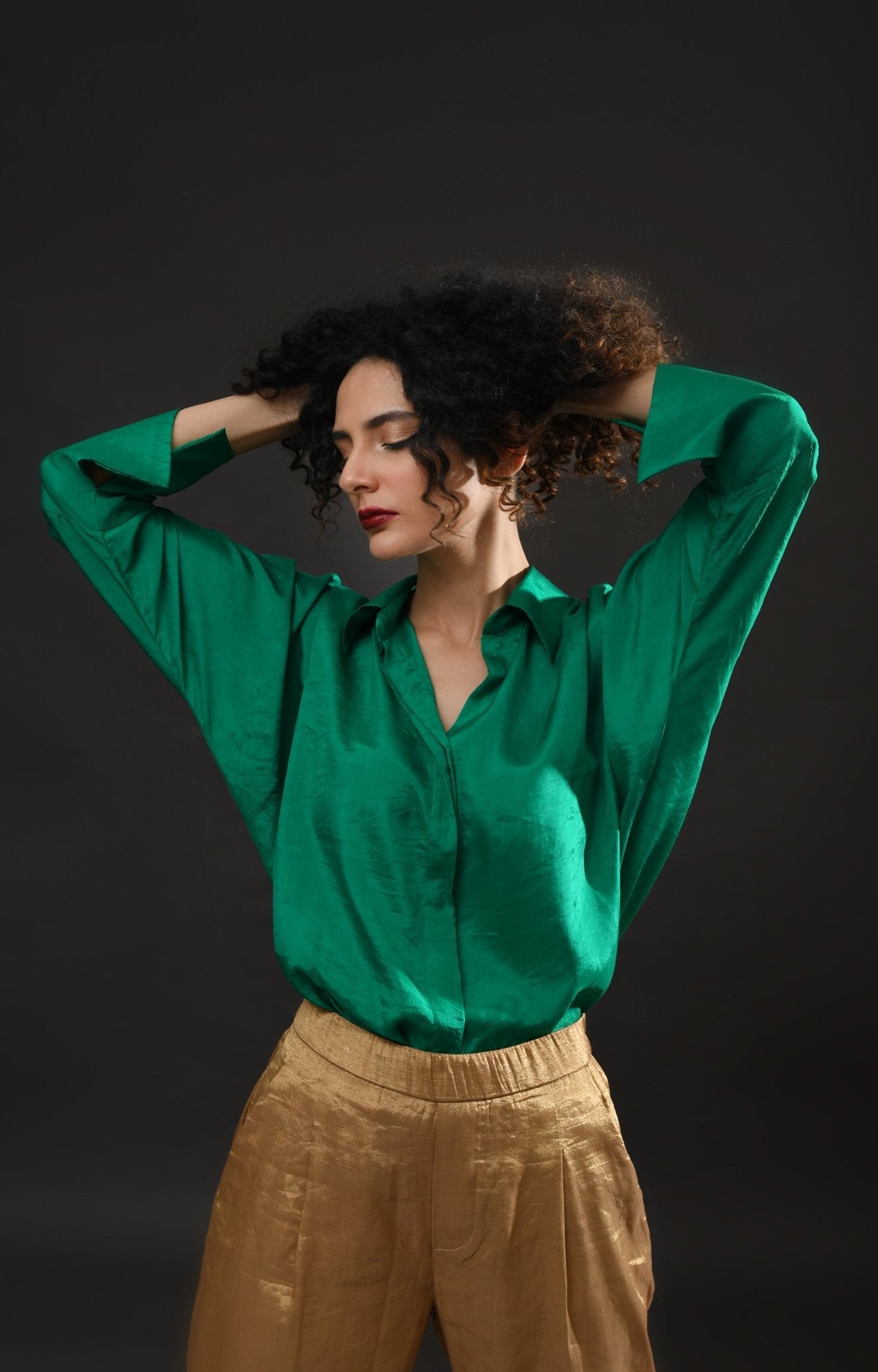 Angela Silk Shirt - CiceroniShirtsHiranya