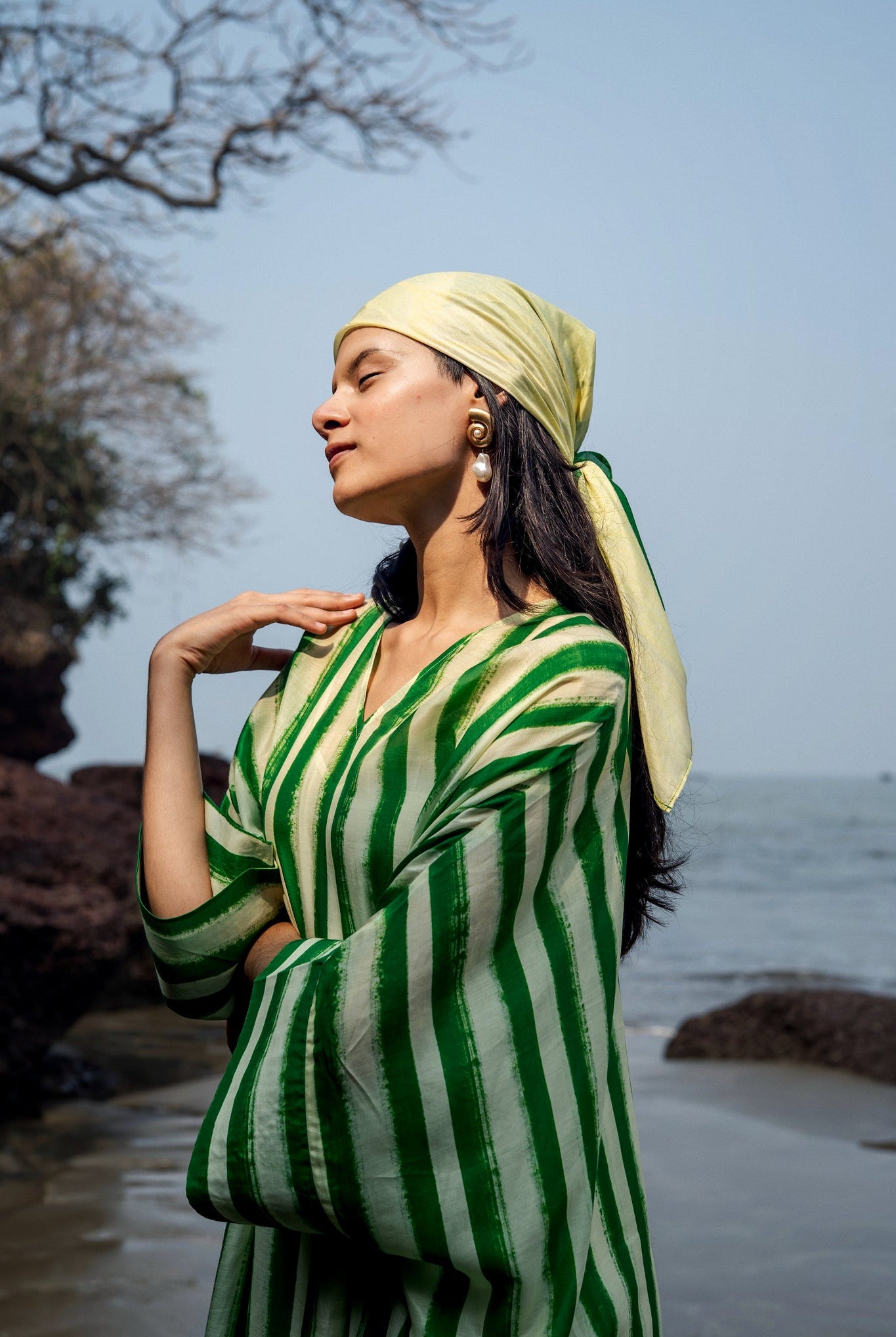 Angela Stripe Kaftan - CiceroniKaftanRAAS Life