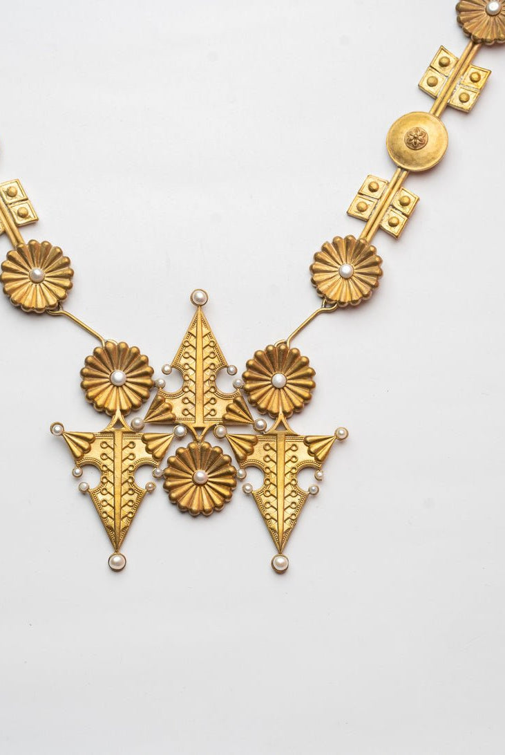 Anki Bunki Aditi – Madera - Gold Brass Necklace - CiceroniNeckpieceAnki Bunki