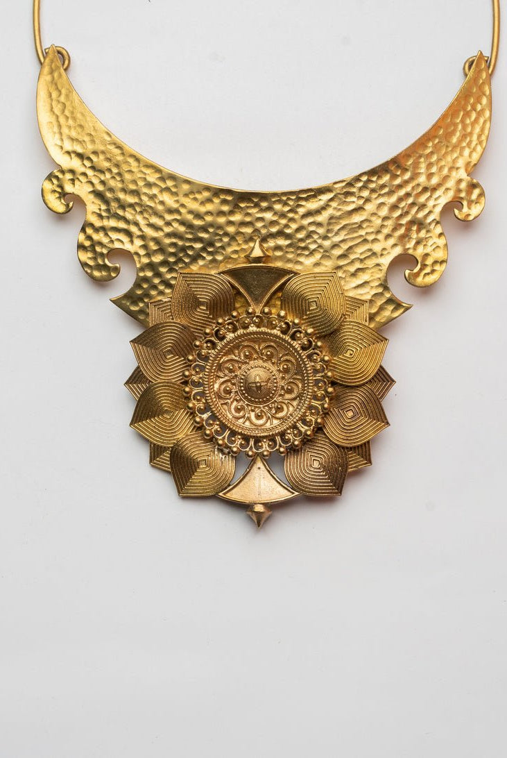 Anki Bunki Aditi – Nritya - Gold Brass Necklace - CiceroniNeckpieceAnki Bunki