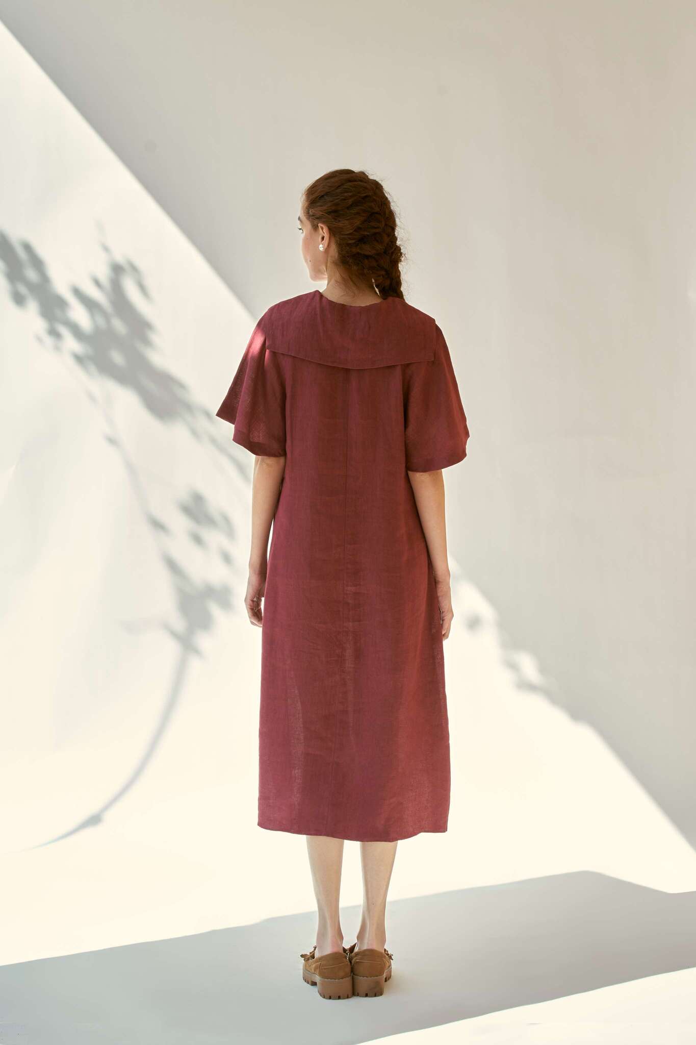 Anytime Dress - Burgundy - CiceroniDressesPaeony