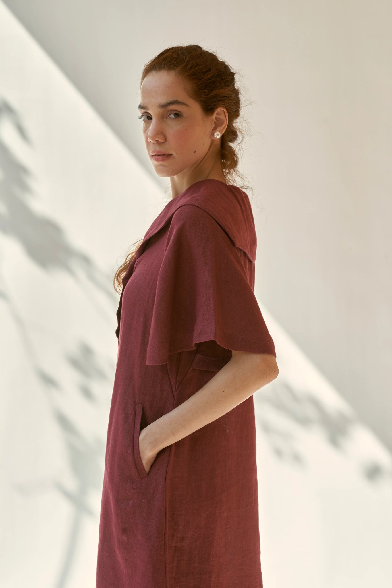 Anytime Dress - Burgundy - CiceroniDressesPaeony