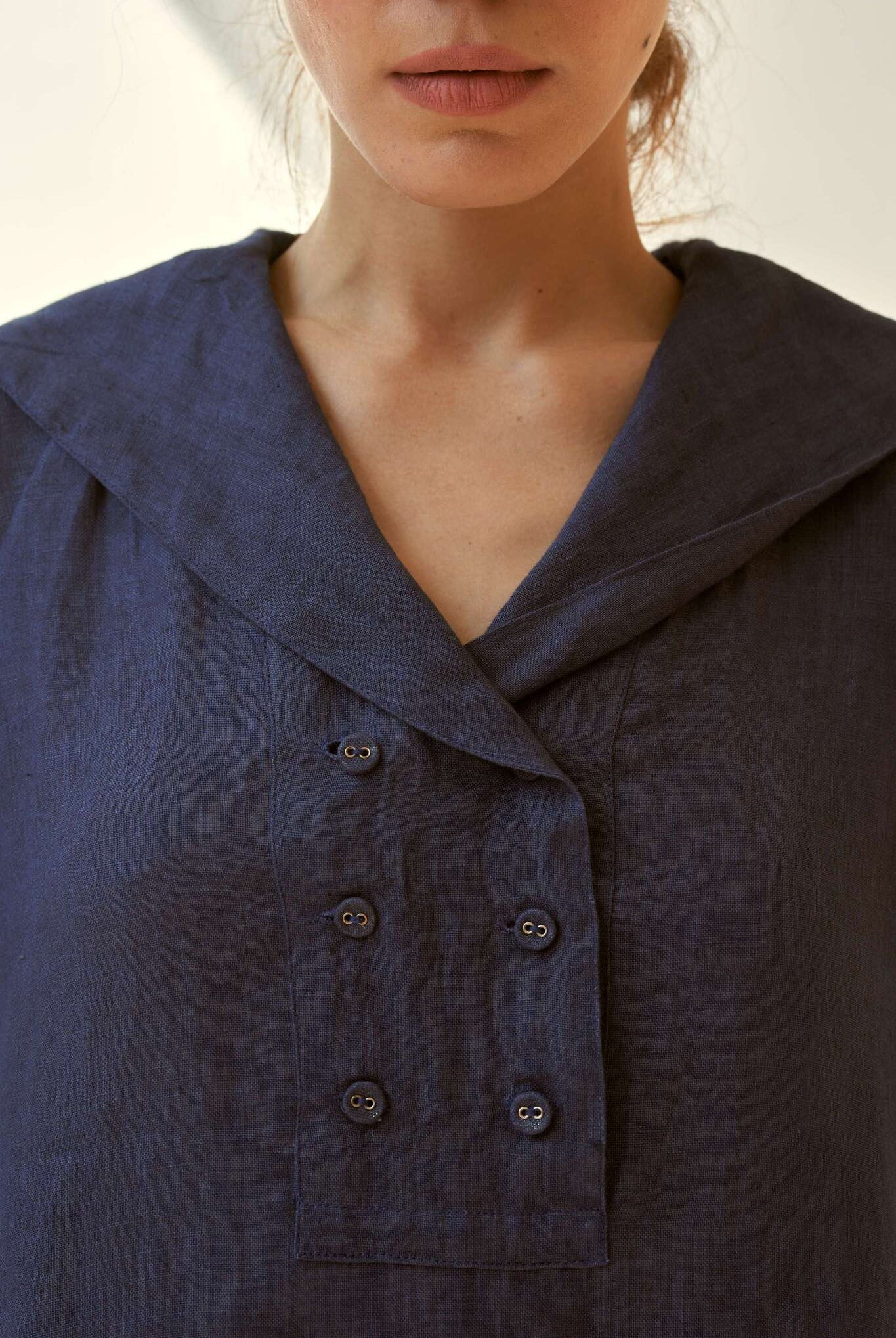 Anytime Dress - Indigo - CiceroniDressesPaeony