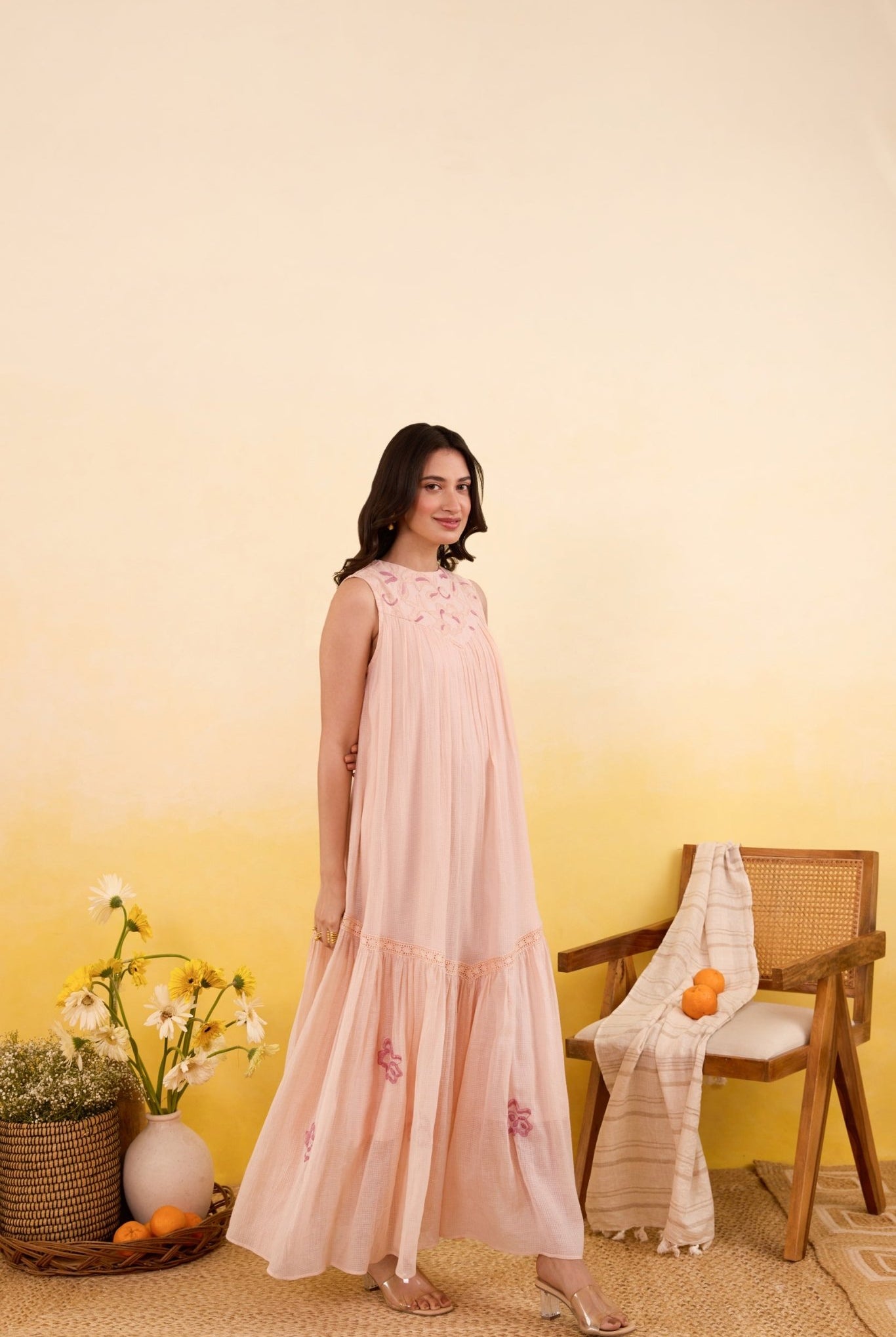 Apricot Bloom Dress - CiceroniDressesTaro