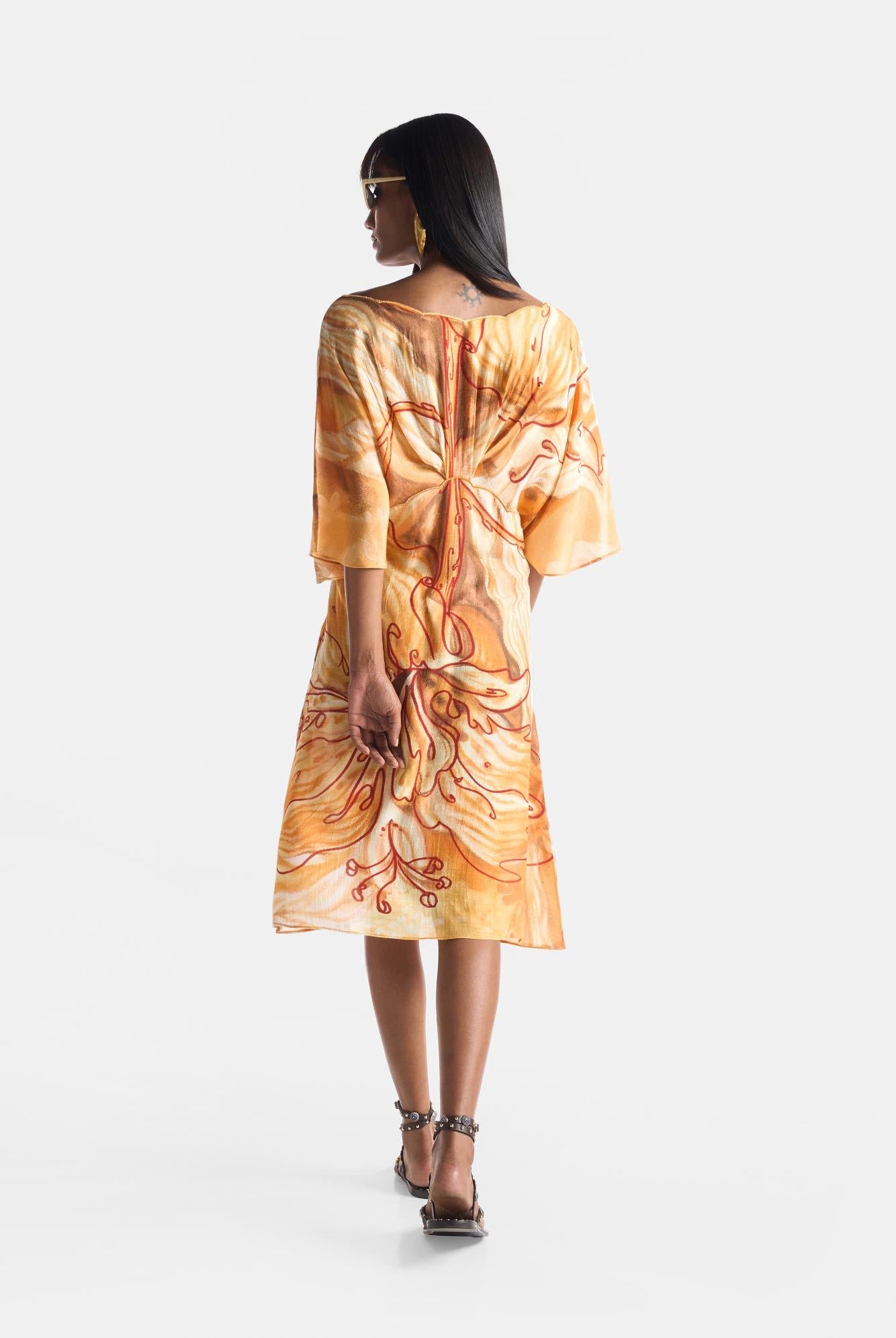 Apricot Scallop Dress - CiceroniDressesEkastories