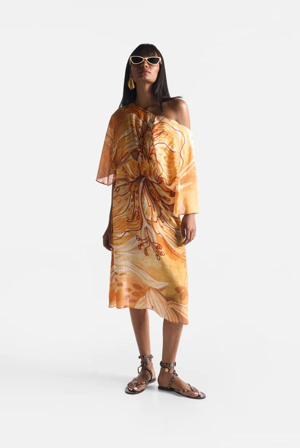 Apricot Scallop Dress - CiceroniDressesEkastories
