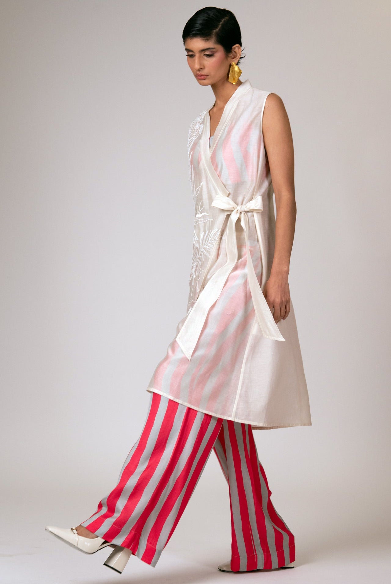 Argon - Sheer Wrap Dress, Bustier & Pants - CiceroniCo-ord SetMadder Much