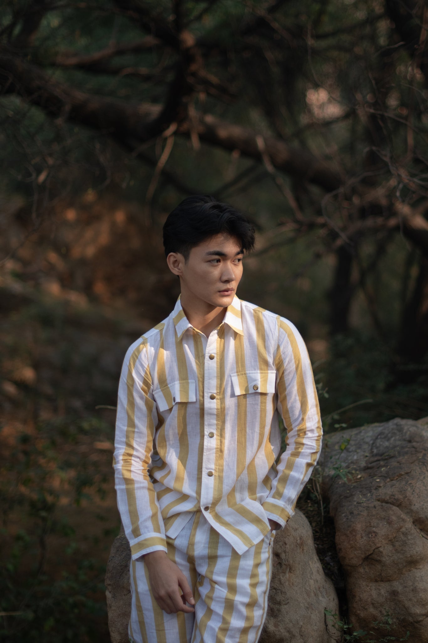 Arizona Relaxed Shirt - Yellow Stripe - CiceroniShirtsThe Terra Tribe