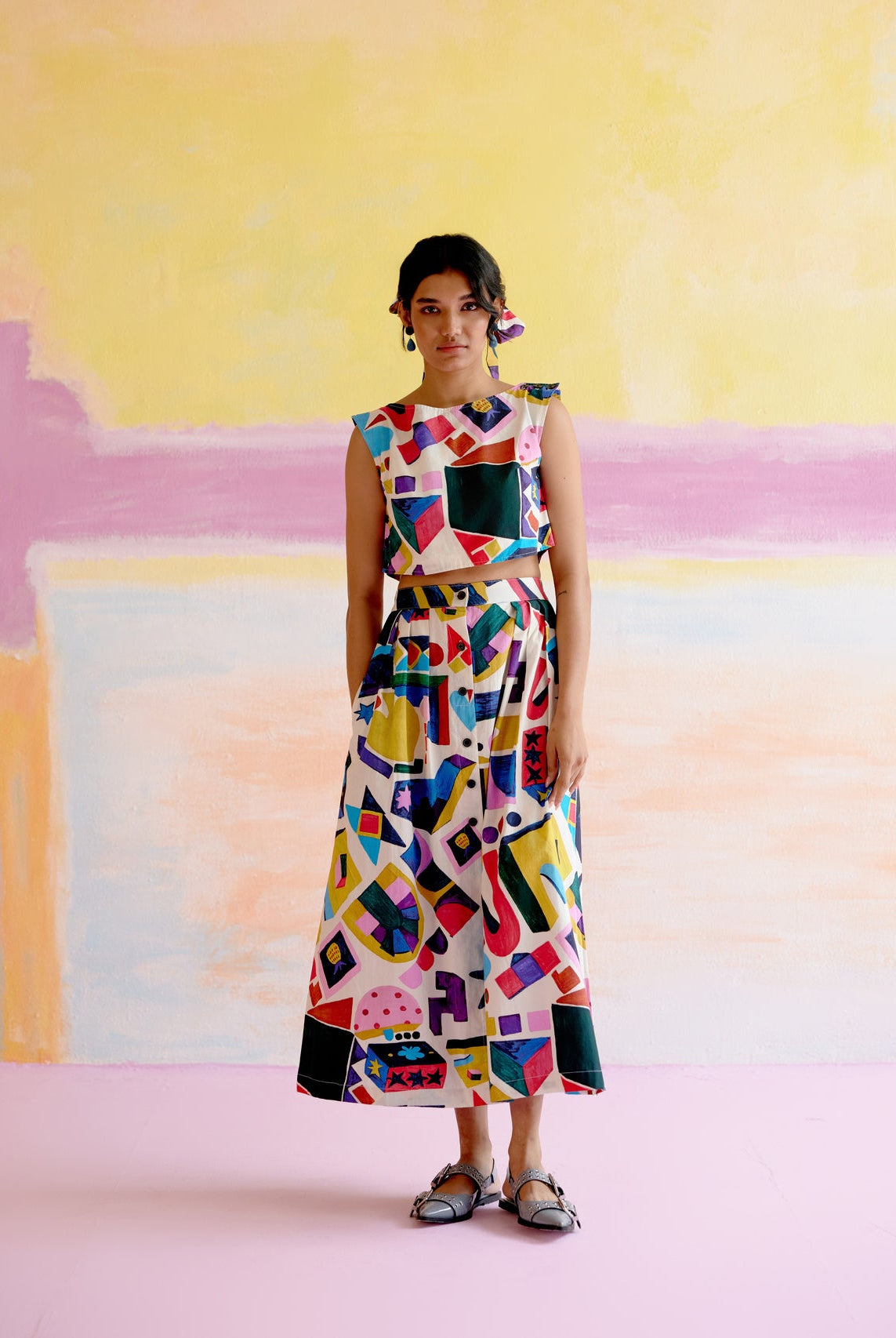 Art Co - ord Set in Arcade Print - CiceroniSkirt SetHappi Space