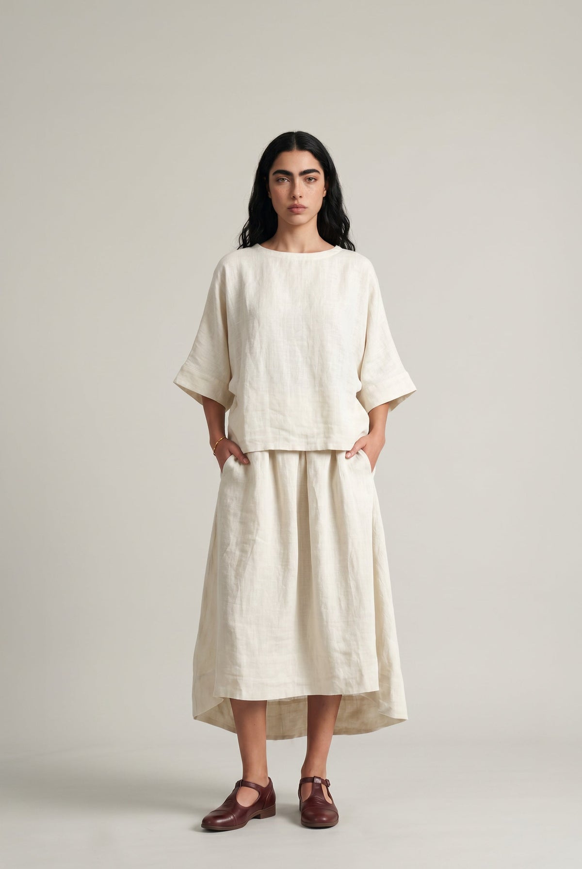 As of Now Set - Ivory - CiceroniSkirt SetPaeony