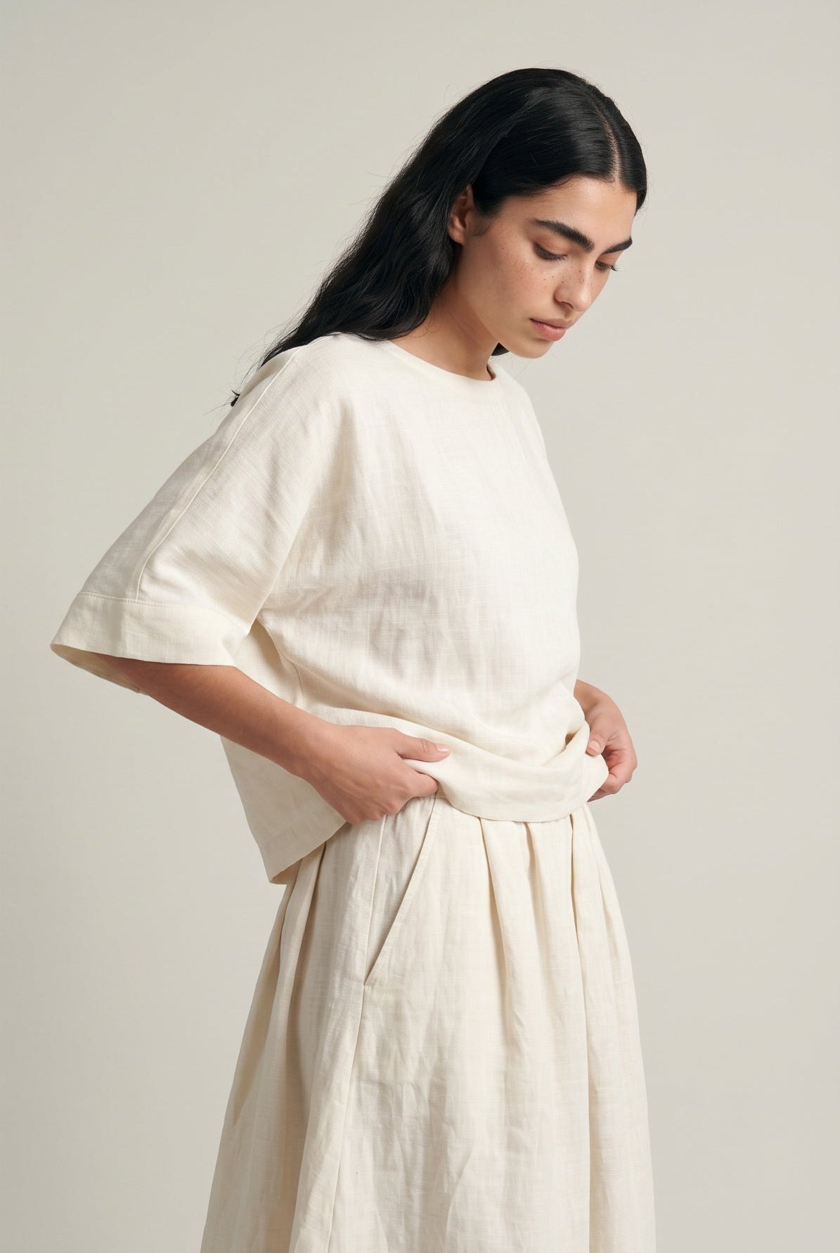 As of Now Set - Ivory - CiceroniSkirt SetPaeony