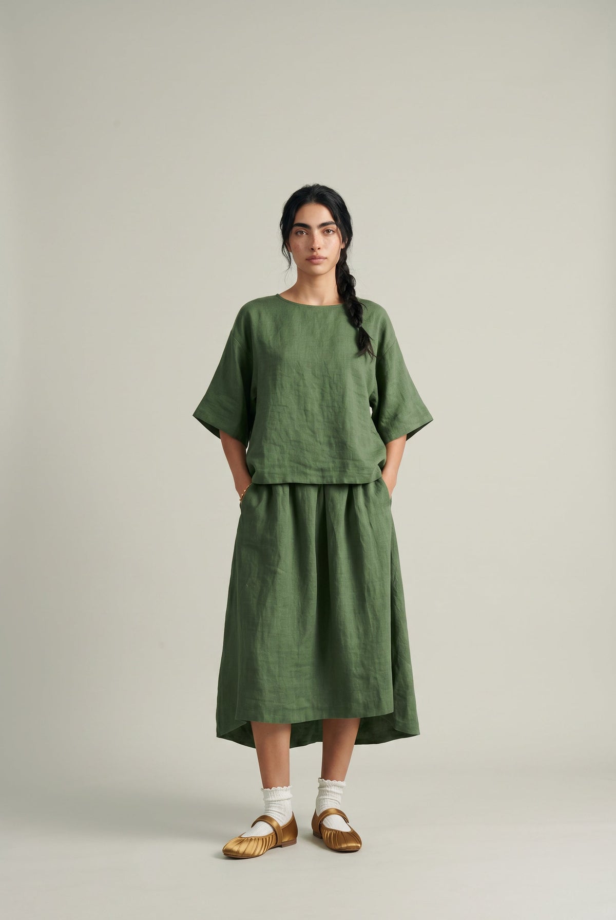 As of Now Set - Sage Green - CiceroniSkirt SetPaeony