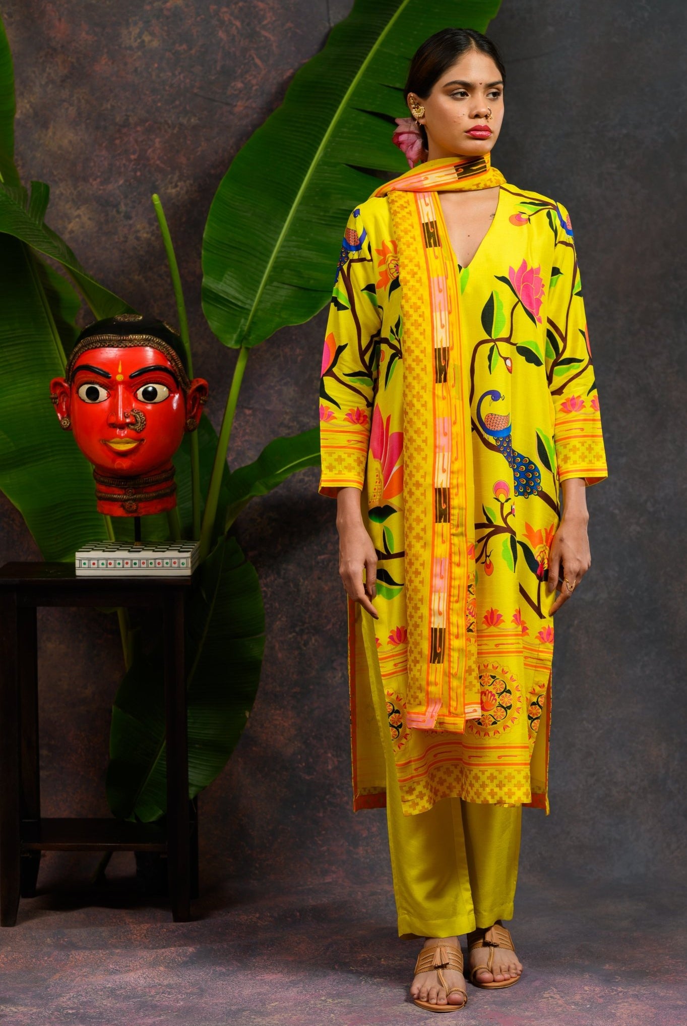 Asawali Yellow Kurta Set - CiceroniKurta SetsPrachi Kamat