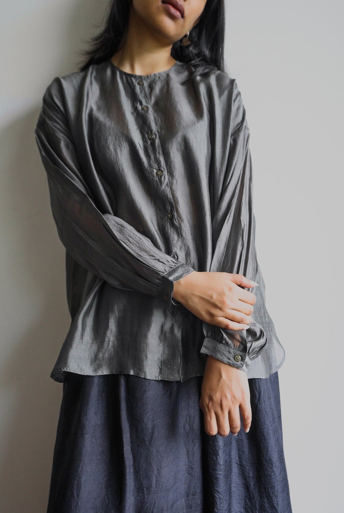 Ash Collarless Shirt - CiceroniWomen Shirtswith N.